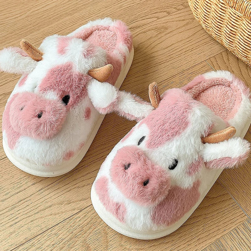 Cowzy Plush Slippers ✨