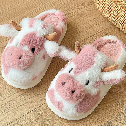 Cowzy Plush Slippers ✨