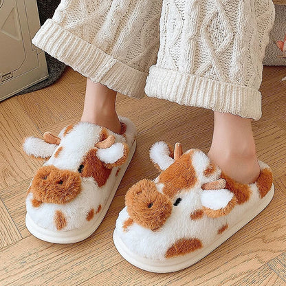 Cowzy Plush Slippers ✨