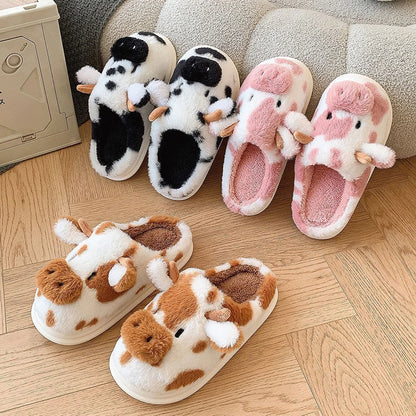 Cowzy Plush Slippers ✨